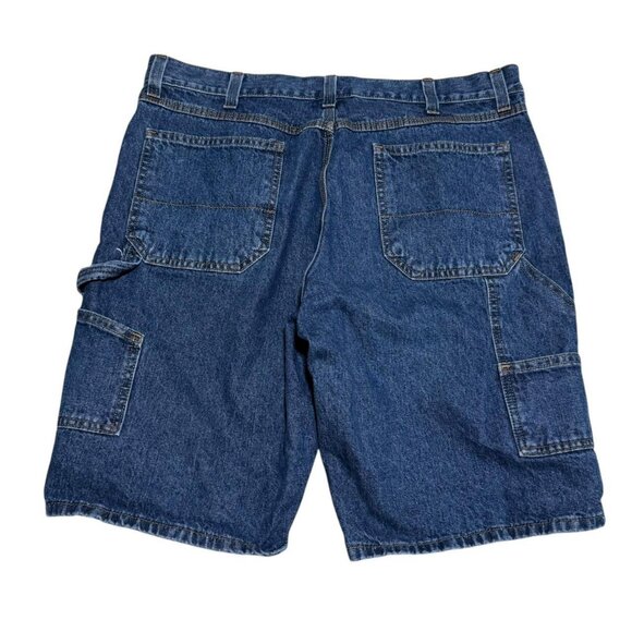 Faded Glory 100% Cotton Blue Carpenter Jean Shorts Men’s 38 - Picture 1 of 4